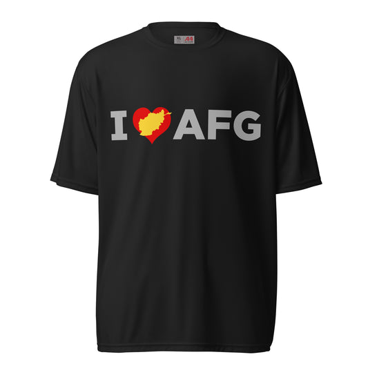 I Love Afg, Unisex performance crew neck t-shirt