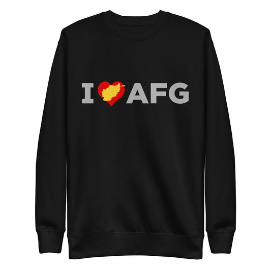 I Love AFG, Unisex Premium Sweatshirt