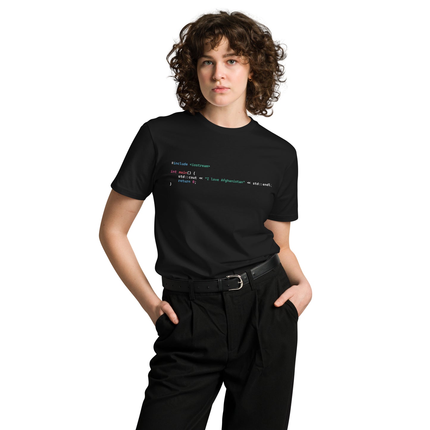 I Love AFG Code, Unisex premium t-shirt