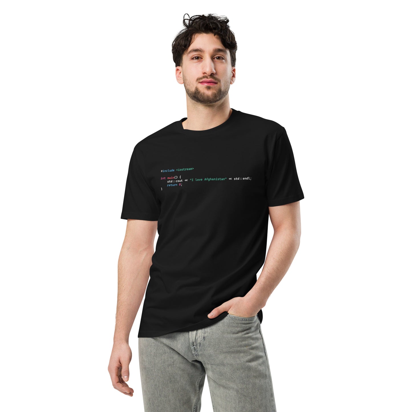 I Love AFG Code, Unisex premium t-shirt