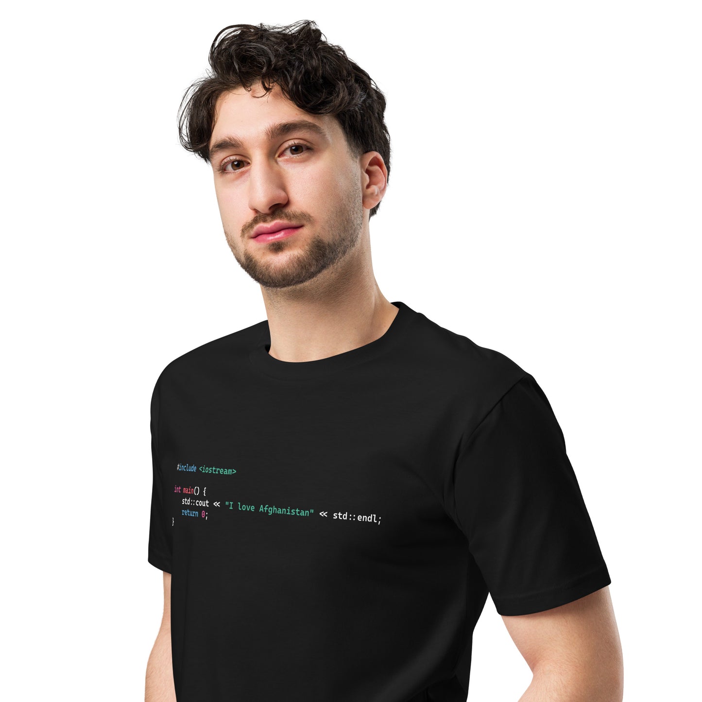 I Love AFG Code, Unisex premium t-shirt