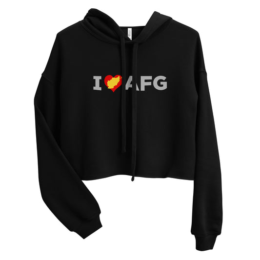 I Love AFG, Crop Hoodie